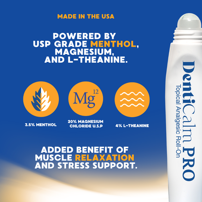 DentiCalm Pro Extra Strength Roll-On Pain Reliever for TMJ and Jaw Pain